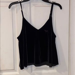 PINK velvet tank top